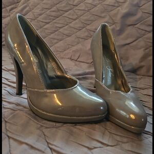 Tan High Heel Pumps with Stiletto